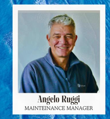 Angelo Ruggi, maintenance manager, experienced and smiling.