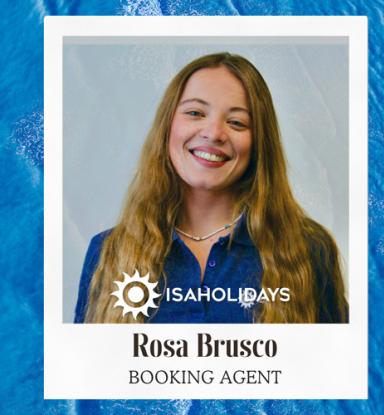 Rosa Brusco, booking agent for ISAHolidays, smiling and professional.