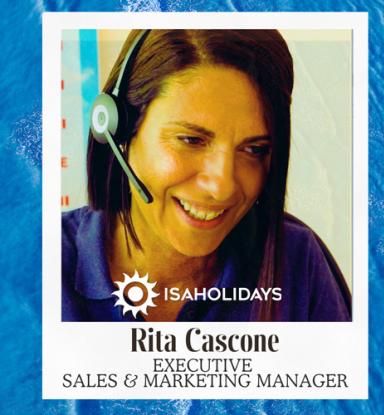 Rita Cascone, sales and marketing manager at ISAHolidays, with international experience.