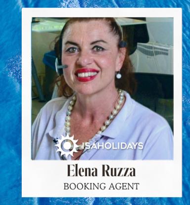 Elena Ruzza, booking agent for ISAHolidays, smiling and professional.